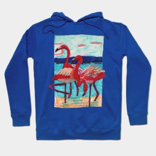 Flamingos on the Lake Hoodie